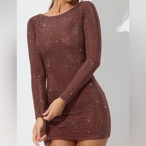 Oh Polly New Espresso Brown Delfina Dress